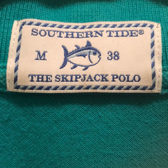 Southern Tide Aqua Blue Polo (Medium) - Picture 3 of 4